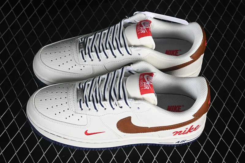 All categories Nk Air Force 1 Air Force series Nk Air Force 1 Low Air Force low-top Nike Air Force 1'07 Low Milky white brown red Air Force 1 low-top casual sneakers NH0601-541